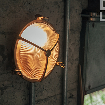 黃銅圓形網狀壁燈